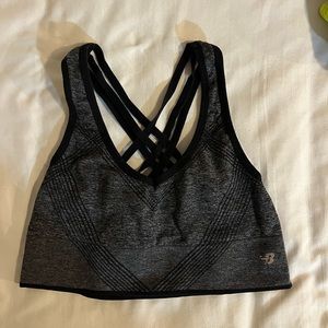 New Balance Grey Removable Padding Sports Bra